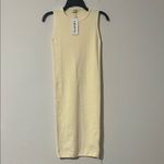 Glamify Ribbed Midi Tank Dress in Buttermilk, Size S, NEW Photo 1