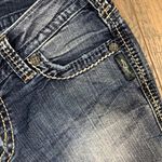Silver Jeans  Twisted Capri Thick Stitched Embroidered Back Pockets Jeans Photo 2