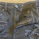 American Eagle Outfitters Black / Dark Gray Distressed Denim Jean Shorts, Size 6 Photo 5