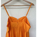 Farm Rio  Women's Mustard Orange Bustier Maxi Dress M Gauzy Vacation Beach Resort Photo 7