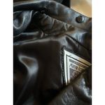 Marvin Richards Black Leather Coat Double Breasted Womens Small J. Percy For  Photo 4