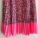 WD•NY WD.NY Floral Pleated Midi Skirt, Size Medium Photo 5