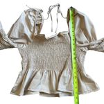 Topshop  Shirred Satin Blouse Photo 8