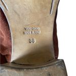 Sundance  Pienza Rust Brown Suede Ankle Open Toe Booties size 8 size 38 Photo 9