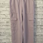 A New Day Women’s light purple cargo straight leg ankle pants, size medium Photo 0