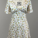 Princess Polly  Floral Mini Dress V-Neck Short Sleeve‎ Summer Party Photo 0