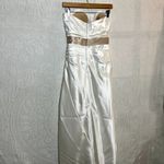 David's Bridal  White Strapless Rhinestone Belt Wedding Dress Photo 6