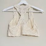 Free People  Intimately Lace Racerback Bralette in Ivory - M Photo 5