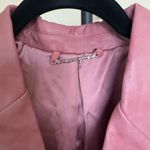 House Of CB  'Kiera' Warm Pink Vegan Leather Oversized‎ Blazer NWOT Photo 5