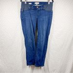 Madewell Dark Wash Side Panal Maternity Stovepipe Jeans Photo 1