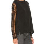 Free People  Top layered lace sleeve billie jean womens Black (small) grunge boho Photo 4