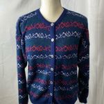 York Fair by Seiferts cardigan sweater medium Blue Photo 3