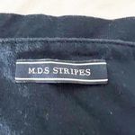 MDS Stripes Cotton Knit Stretch Blue White Stripe Bow Tie Front Midi Dress 2 Photo 1