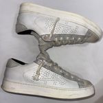 P448 John Sneaker Nordstrom Coated Leather Faux Fur Tongue Lace Up Shoes Sz 9.5 Photo 9