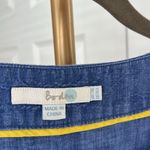 Boden 100% Linen Blue Tunic Shift Midi Dress Size 16 Long Photo 6