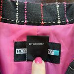 Requirements Vintage Blazer Black Tweed Pink, Red White Threads Single Breast 12 Photo 4