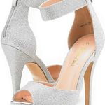 DREAM PAIRS Women's High Heel Platform Dress Pump Shoes Silver Size 8 Photo 0