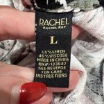 Rachel Roy  Size L Pants Floral Linen Blend Pull On Straight Wide Leg Waist Tie Photo 6