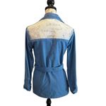 Vintage Slatzi Craft Screen Door Threads Jacket Blue Size 8 Belt White Mesh Snap Photo 2