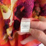 Figueroa & Flower Floral Lace Boho Cottagecore Orange Sheer V Neck L Blouse Top Size L Photo 4