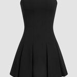 Cider  Pleated Bandeau Black Mini Dress NWT Photo 3