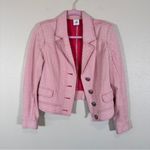 CAbi  Red Cropped Blazer Jacket Womens M Holiday Business Casual Metal Buttons Photo 1