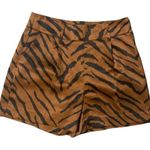 White House | Black Market  | 5 Inch Satin Tiger Print Shorts No Belt Size 8 Photo 0