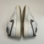 Nike Sneakers Shoes Jordan Air Force 1 Low Leather White Metallic Pewter Silver Photo 4