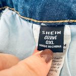 SheIn Curve Womens Size 0XL Skinny Pink Heart Crop High Rise Denim Blue Jeans Photo 7