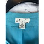 kim rogers Women's 100% Linen Lined Career Feminine Ruffle Front Blazer Size XL Photo 1