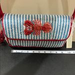 Made In India | 🦞 Nautical Striped Blue & Red Lobster Beaded Shoulder Bag Photo 6