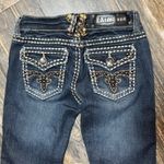 LA Idol Jeans Womens Size 1 TALL Dark Wash Bling Low Rise Bootcut Denim Y2K Stud Blue Photo 11