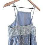 American Eagle Women's  blue floral high neck cami mini dress size medium Photo 6
