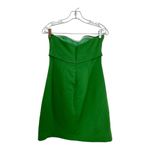 Jenny Yoo Collection Silk & Cotton Green Strapless draped Mini Dress Size 8 Photo 8