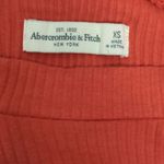 Abercrombie & Fitch Ribbed High Neck Short Sleeves Orange Top Photo 6