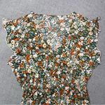 Ditsy Floral Ruffle Trim V Neck Smocked Waist Boho Maxi Dress M L XL Nwt Green Size M Photo 7