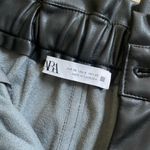 ZARA Black High-Waisted Leather Pants Photo 5