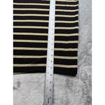 Club Monaco  Womens Striped Metallic Gold Black Top‎ Raglan Sleeve Size Large Photo 8