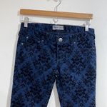Free People jeans pants Indigo Jacquard Copperhead Flocked skinny stretch 25 Photo 2