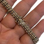 Ross Simons  Gold Toned Sterling Silver Tennis Bracelet HEAVY PATINA Photo 1