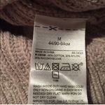 Banana Republic Crewneck Heavyweight Knit Beaded Sweater sz M Tan Cable Knit Sweater Photo 6