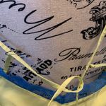 Parade Women’s Small Yellow with Blue Lace Trim Satin Lingerie Chemise Nighty Photo 6