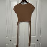 Windsor Lightweight Open Front Waist Tie Cropped T Shirt S Photo 3