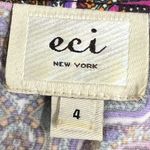 ECI  New York Fit Flare V-Neck Sleeveless Beaded Belted Midi Dress - Size 4 - EUC Photo 3