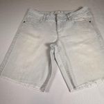 Grane Slim Denim Jean Shorts Light Wash Raw Hem Distressed Size 9 Juniors # Gray Photo 0