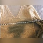 NY & comp. Shear mesh top with beaded work ivory low V Photo 3