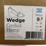 Toms Purple Orchid Wedge Hemp Sandals Sz 9.5 Open Toe Photo 10