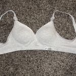 Light Gray Lace Trim Breastfeeding / Nursing Bra Photo 0