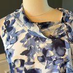 Robbie Bee  Signature Blue White Floral Dress Flapper Tea Length New Womens 8 Photo 6