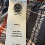 BeachLunchLounge  Collection black and burnt orange plaid long sleeve shirt XS Photo 7